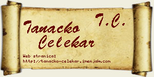 Tanacko Čelekar vizit kartica